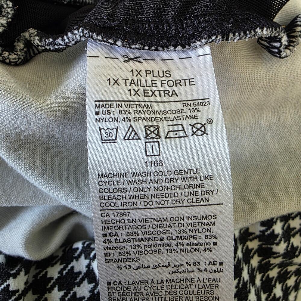 Old Navy Stevie Pull On Houndstooth Pants Womens 1X Plus Stretch Skinny Career - Picture 8 of 11